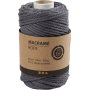 Makramee-Garn - Grau - 4 mm - 55 m