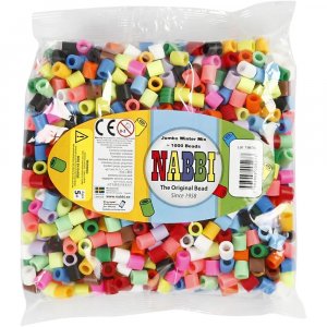 NABBI Tube Perlen Jumbo 1000 Stück - Komplementärfarben NABBI Tube Perlen Jumbo 1000 Stück - Komplementärfarben