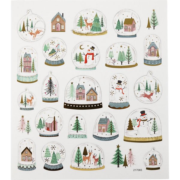 Aufkleber - Schneekugeln