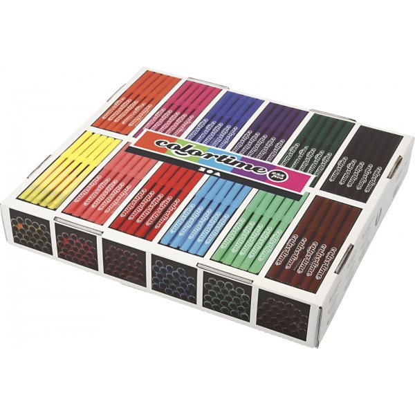 Colortime Bleistifte - gemischte Farben - 2 mm - 12x24 Stk