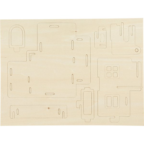 3D-Konstruktionsfigur - Haus mit Balkon