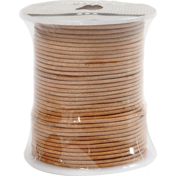 Lederband - Beige - 2 mm - 50 m