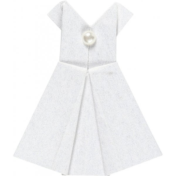 Aufkleber - weiß - Kleid - 6 Stk Aufkleber - weiß - Kleid - 6 Stk