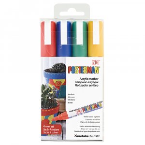 Filzstift ZIG Posterman PMA-30 2 mm, 4 Farben Filzstift ZIG Posterman PMA-30 2 mm, 4 Farben