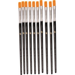 Synthetikpinsel flach Nr. 10 - 10 Stk Synthetikpinsel flach Nr. 10 - 10 Stk