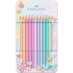 Buntstiftset - Faber-Castell - Pastellfarbenes Metalletui - 12 Farben Buntstiftset - Faber-Castell - Pastellfarbenes Metalletui - 12 Farben