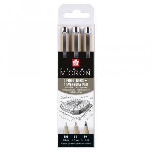 Fineliners Pigma Micron Archival Resistance - 3 Stifte (005, 01, PN) Fineliners Pigma Micron Archival Resistance - 3 Stifte (005, 01, PN)