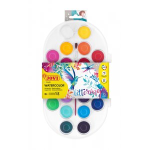 Aquarell-Set - Jovi - 22 Farbkuchen + 1 Pinsel Aquarell-Set - Jovi - 22 Farbkuchen + 1 Pinsel