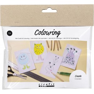Mini-DIY-Kit zum Ausmalen, Monster Mini-DIY-Kit zum Ausmalen, Monster