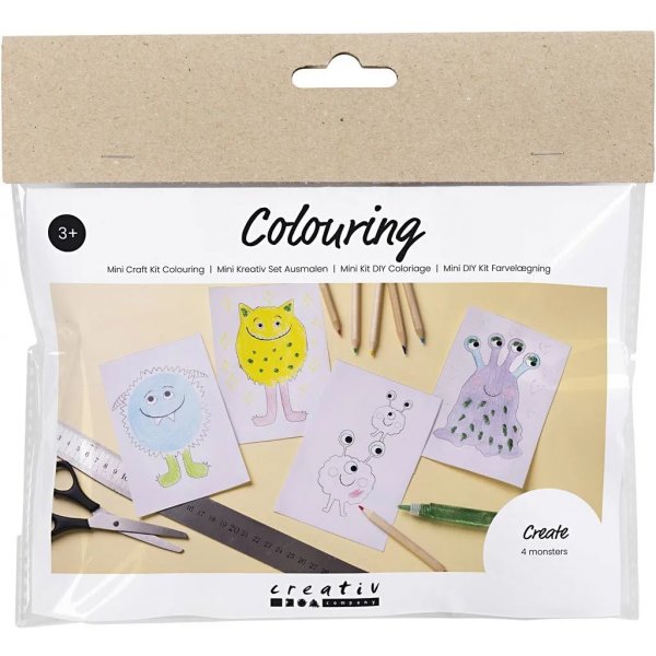 Mini-DIY-Kit zum Ausmalen, Monster