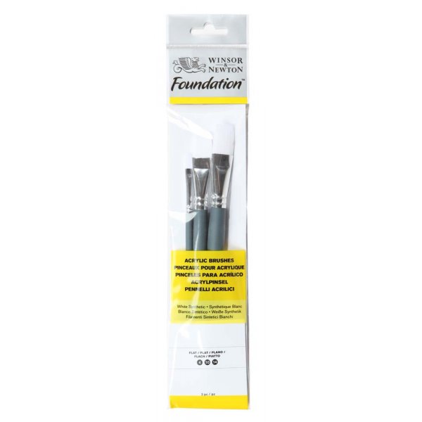 Synthetisches Pinselset W&N Foundation Acrylic - Nr. 2