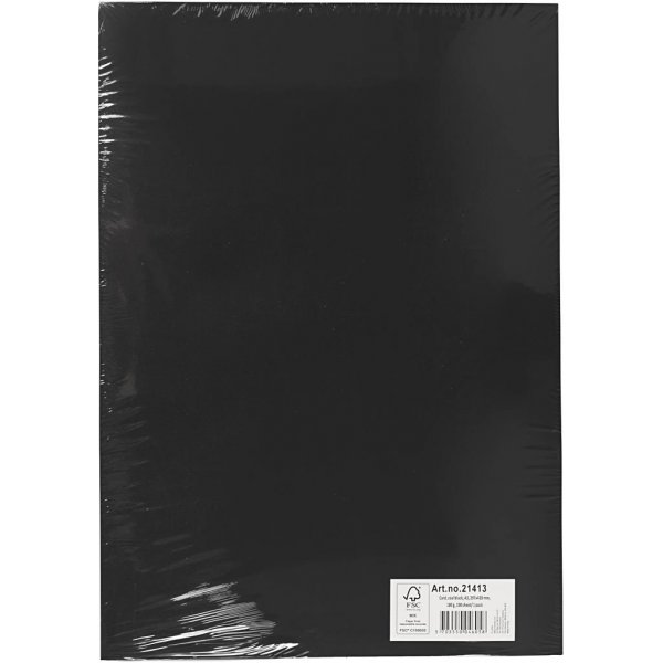 Farbiger Karton - Schwarz - A3 - 180 g - 100 Blatt Farbiger Karton - Schwarz - A3 - 180 g - 100 Blatt
