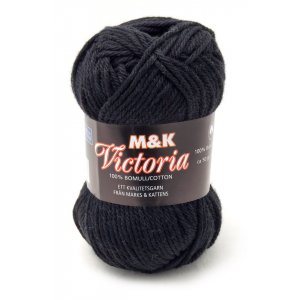 M&K Victoria-Garn - 50 g - Schwarz (750) M&K Victoria-Garn - 50 g - Schwarz (750)