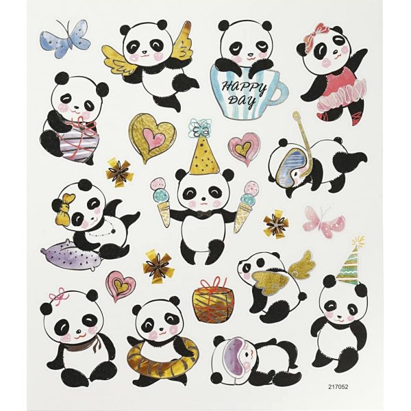 Aufkleber - Pandas