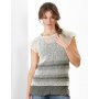 Strickmuster - Gestrickter gestreifter Pullover und Tanktop