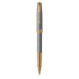 Kugelschreiber Parker - Sonnet Chiselled Silver - GT Rollerball - Feines Schwarz