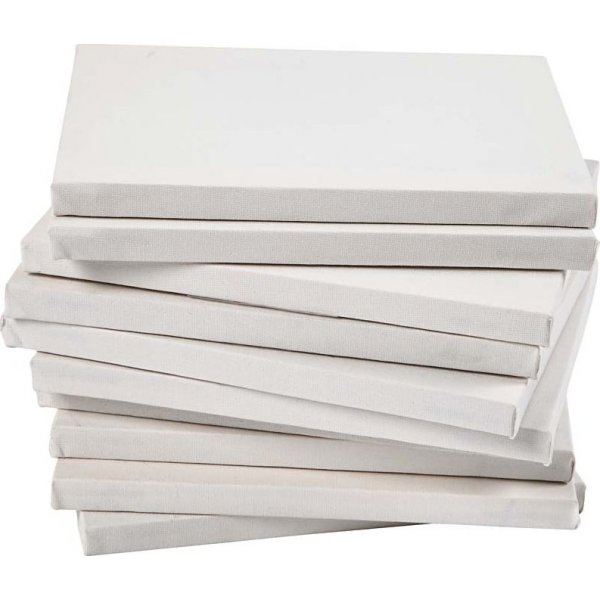 Leinwand - wei - 18 x 24 cm - 40 Stk