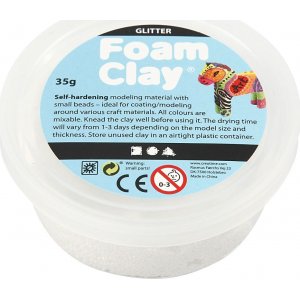 Foam Clay® - weiß - Glitzer - 35 g Foam Clay® - weiß - Glitzer - 35 g
