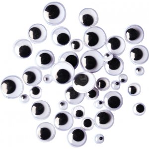 PET-Augen schwarz und weiß 7,10 & 15 mm - 300 Stk PET-Augen schwarz und weiß 7,10 & 15 mm - 300 Stk