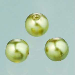 Glasperlen Wachs Glanz 6 mm - Olivgrün 40 Stk. Glasperlen Wachs Glanz 6 mm - Olivgrün 40 Stk.