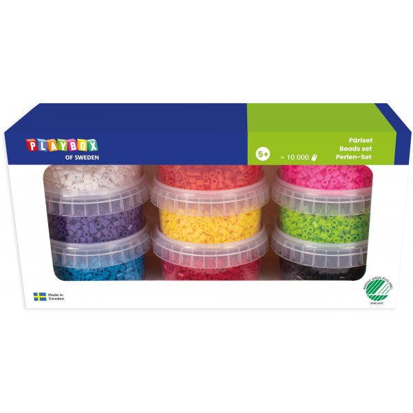 Rhrenperlen-Set mit 9 Glsern - mehrere Farben