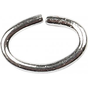 Ovale Ringe - versilbert - 50 Stk Ovale Ringe - versilbert - 50 Stk