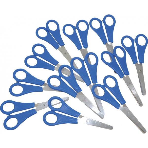 Schere blau - 130 mm - 12 Stk