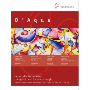 Aquarellblock Hahnemühle D'Aqua 220g grob Aquarellblock Hahnemühle D'Aqua 220g grob