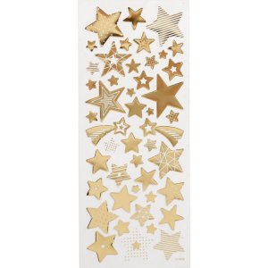 Aufkleber - Gold - Sterne - 10 x 24 cm Aufkleber - Gold - Sterne - 10 x 24 cm