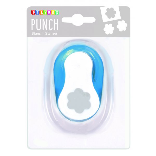 Stanzblume 2,5 cm - Blau/Wei�