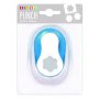 Stanzblume 2,5 cm - Blau/Wei�