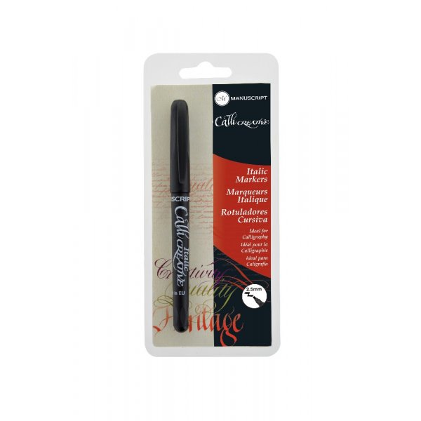 Kalligraphie-Marker Schwarz - Mittel (2,5 mm)