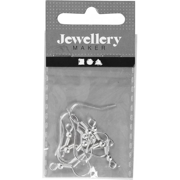 Franzsische Ohrhaken - versilbert - 10 Stk