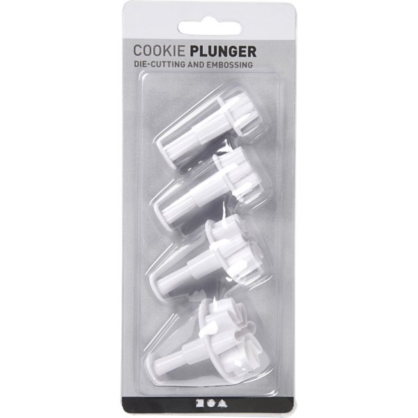 Geprgter Ausstecher - wei - Stern