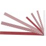 Sternstreifen - rot - wei - 6,5+11,5 cm - 60 Streifen