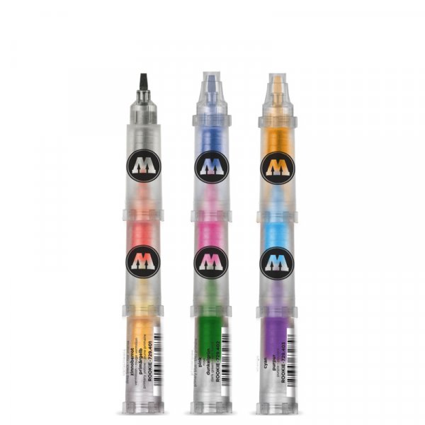 Aquarellstiftset Molotow Rookie - 3 Stifte 9 Farben