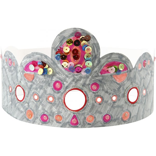 Pappkronen - wei - 50 Stk