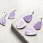 Mini DIY Kit Schmuck, helllila, marmorierte Ohrringe