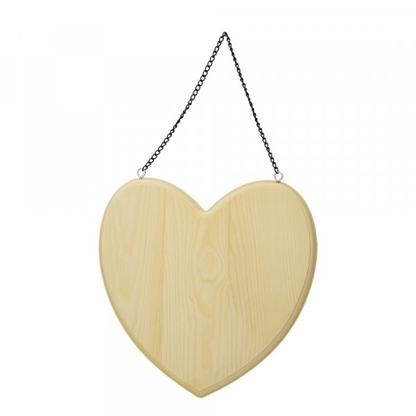Holzschild 19,5 x 19 cm - unbehandeltes Herz