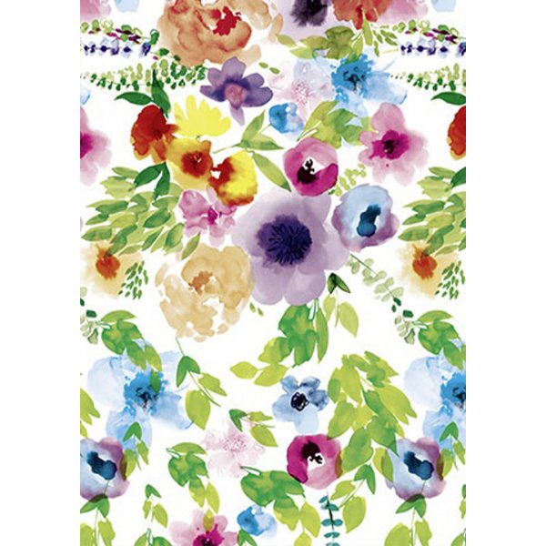 Wachstuch-Aquarellblumen