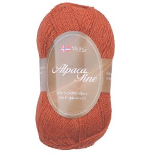 Wikingergarn Alpaka Fein 50g - Dunkelorange (654) Wikingergarn Alpaka Fein 50g - Dunkelorange (654)