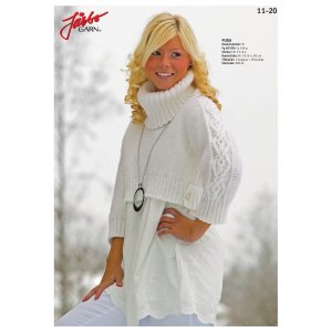 Strickmuster - Taillenpullover mit großem Polo Strickmuster - Taillenpullover mit großem Polo