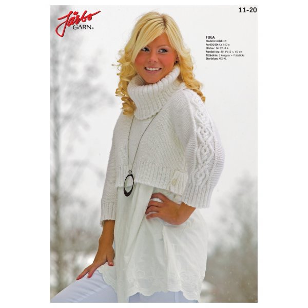 Strickmuster - Taillenpullover mit groem Polo