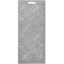 Aufkleber - Silber - Stechpalme - 10 x 23 cm