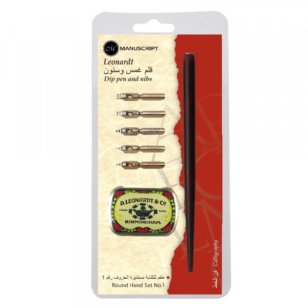 Kalligraphie-Fllfederhalter Leonardt - Round Hand Set No.1