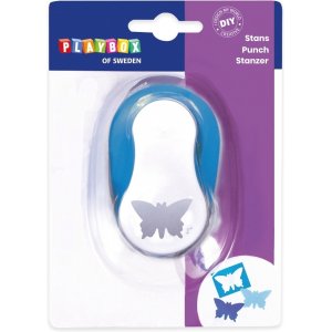 Stanzer Schmetterling 2,5 cm - Blau/Weiß Stanzer Schmetterling 2,5 cm - Blau/Weiß