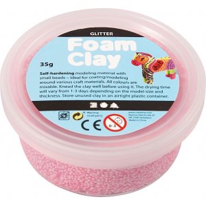 Foam Clay® - hellrot - Glitzer - 35 g Foam Clay® - hellrot - Glitzer - 35 g
