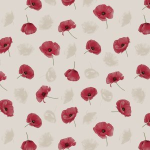 Wachstuch PVC Mohn - Rot Wachstuch PVC Mohn - Rot