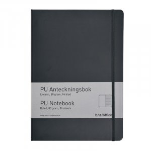 Notizbuch PU liniert schwarz Notizbuch PU liniert schwarz