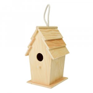 Vogelhaus H 22 x 10,6 x 13 cm - unbehandelt rechteckig Vogelhaus H 22 x 10,6 x 13 cm - unbehandelt rechteckig
